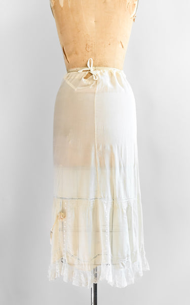1910s Buttercream Silk Slip