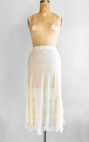1910s Buttercream Silk Slip