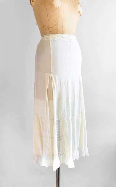 1910s Buttercream Silk Slip