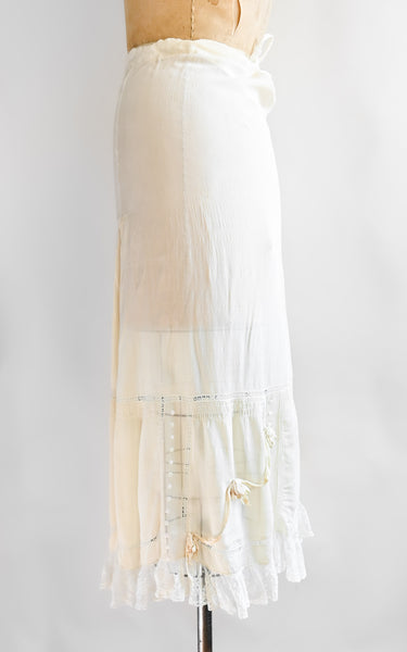 1910s Buttercream Silk Slip