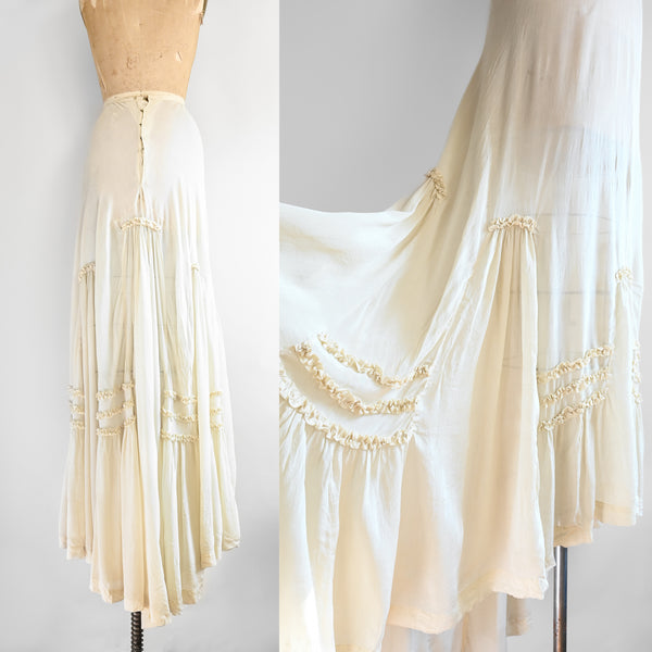 1910s Spirited Away Silk Skirt