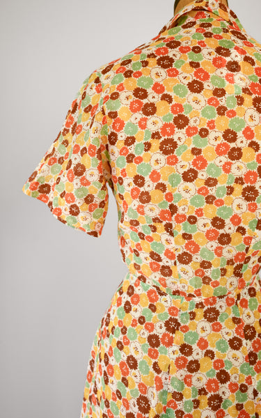 1930s Chrysanthemum Dress