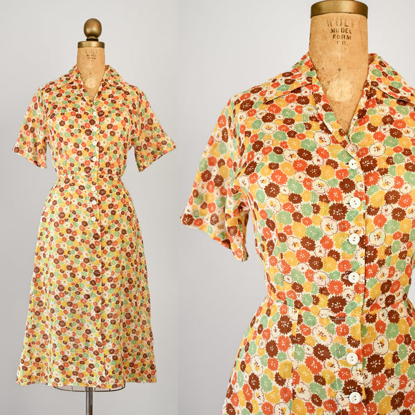 1930s Chrysanthemum Dress