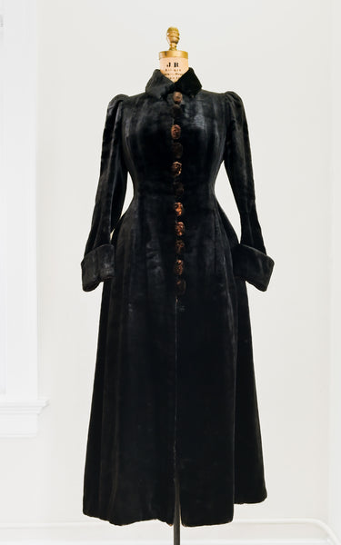1890s Cattail Plush Coat