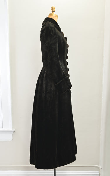 1890s Cattail Plush Coat