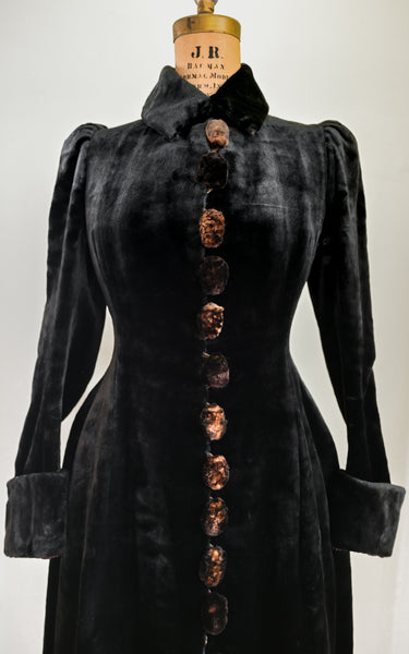 1890s Cattail Plush Coat