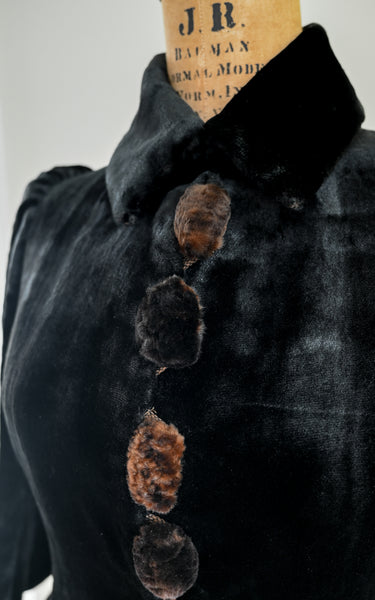 1890s Cattail Plush Coat