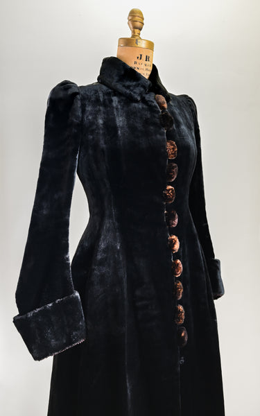 1890s Cattail Plush Coat