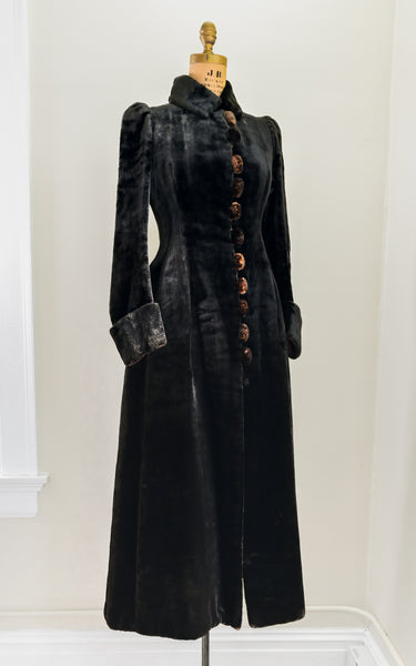 1890s Cattail Plush Coat