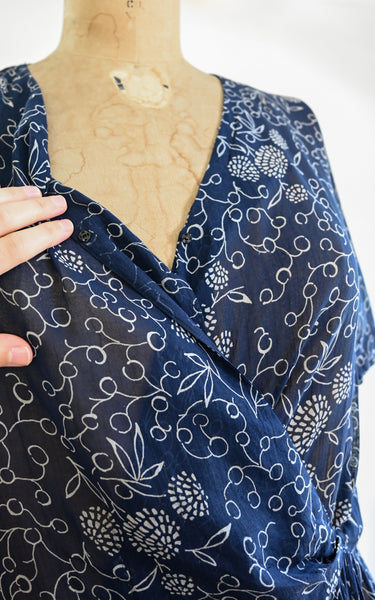 Robe Dahlias de minuit des années 1920
