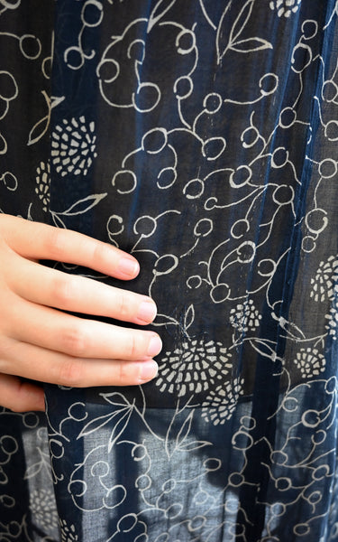 Robe Dahlias de minuit des années 1920