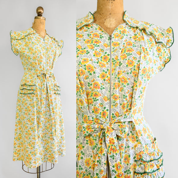 1940s La Vie Simple Dress