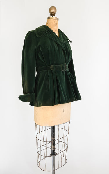 Veste en velours Folios des années 1940