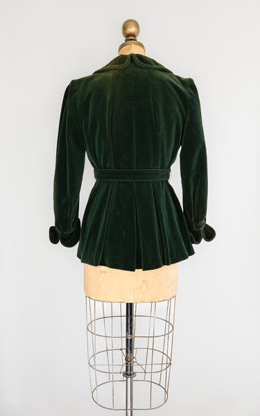 Veste en velours Folios des années 1940