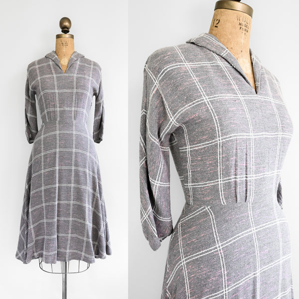 1950s Windowpane Dress