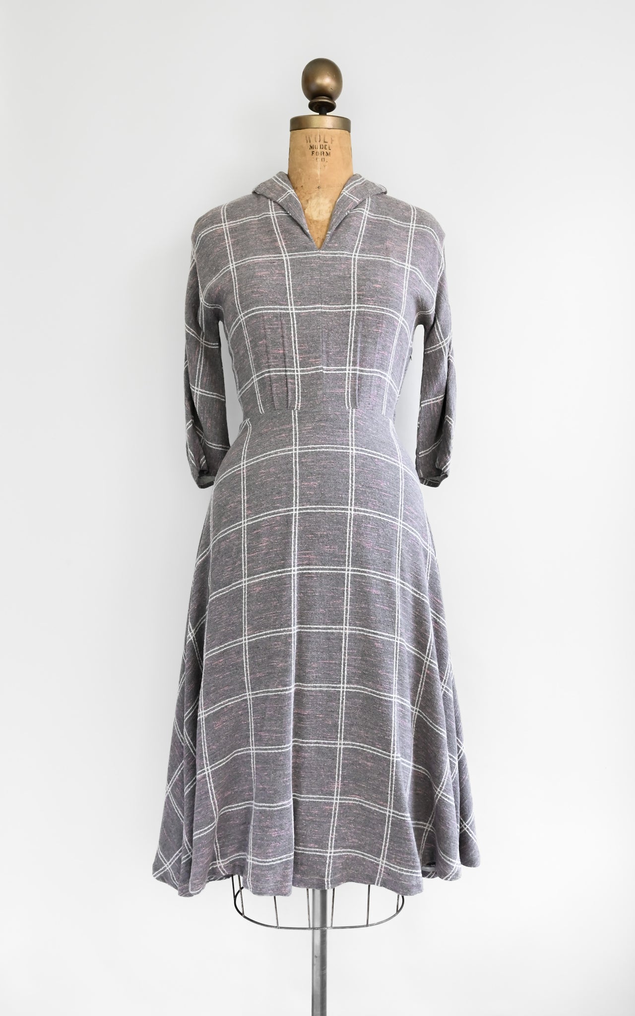 1950s Windowpane Dress