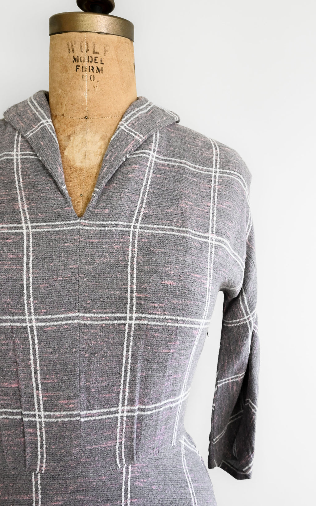 1950s Windowpane Dress