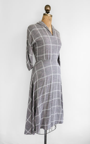 1950s Windowpane Dress