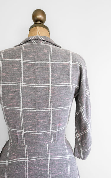 1950s Windowpane Dress