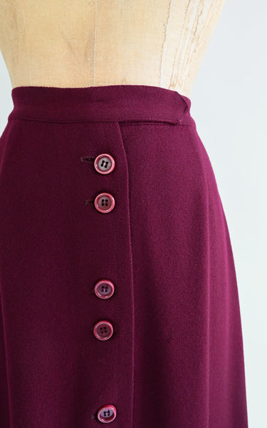 1970s Bourgogne Maxi Skirt