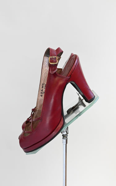 1940s Cerise Heels