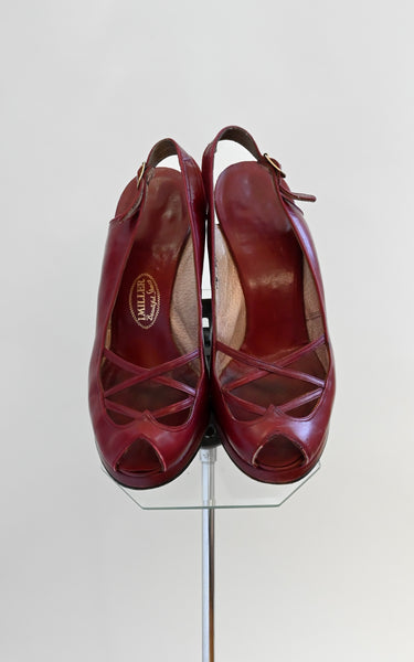 1940s Cerise Heels