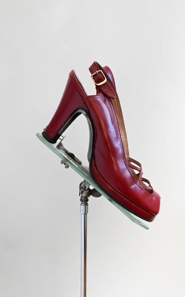 1940s Cerise Heels
