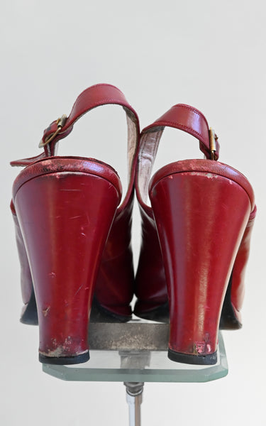 1940s Cerise Heels