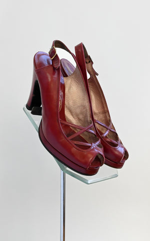 1940s Cerise Heels