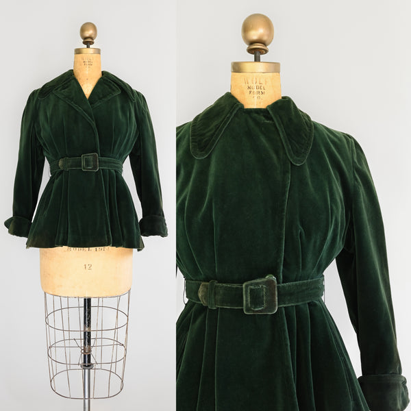 Veste en velours Folios des années 1940